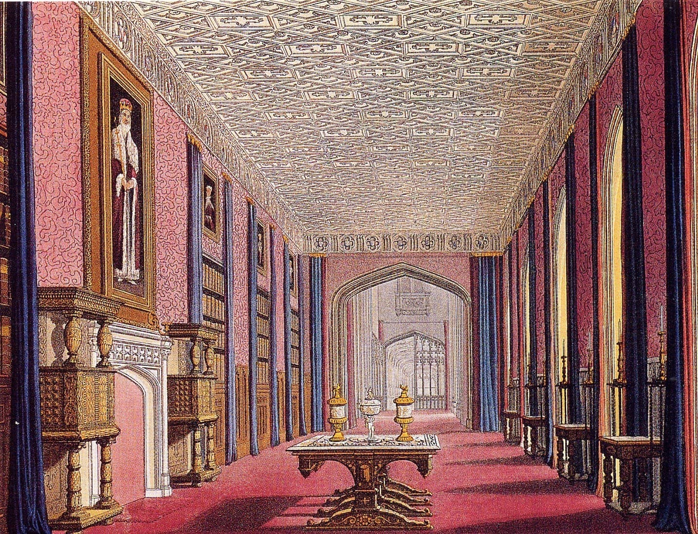 King Edward's Gallery, Fonthill Abbey, from Delineations of Fonthill and its Abbey, by John Rutter, 1823