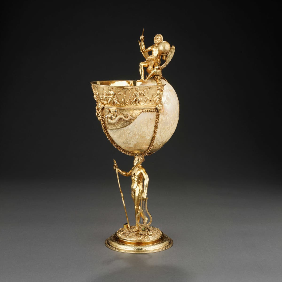 Silver-gilt-mounted nautilus shell-cup, Holburne Museum